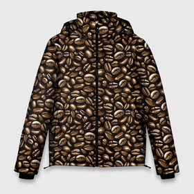 Мужская зимняя куртка 3D с принтом Кофе в Зёрнах в Тюмени, верх — 100% полиэстер; подкладка — 100% полиэстер; утеплитель — 100% полиэстер | длина ниже бедра, свободный силуэт Оверсайз. Есть воротник-стойка, отстегивающийся капюшон и ветрозащитная планка. 

Боковые карманы с листочкой на кнопках и внутренний карман на молнии. | americano | coffee | espresso | latte | nescafe | американо | бариста | бармен | капучино | кофе | кофевар | кофейные зерна | кофейня | кружка кофе | латте | макиато | моккачино | мокко | нескафе | чай | чашка кофе | шоколад