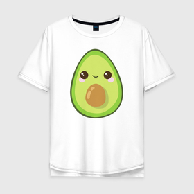 Мужская футболка хлопок Oversize с принтом Avocado в Курске, 100% хлопок | свободный крой, круглый ворот, “спинка” длиннее передней части | 1 годик | love | дети | детские | любовь | малыш | малыши | ребенок