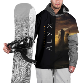 Накидка на куртку 3D с принтом Half-Life Alyx , 100% полиэстер |  | half life | half life alyx | аликс | апокалипсис | город | игра | игроман | компьютерная | подарок | пост апокалипсис | халф лайф | шутер