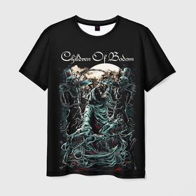 Мужская футболка 3D с принтом Children of Bodom в Новосибирске, 100% полиэфир | прямой крой, круглый вырез горловины, длина до линии бедер | children of bodom | алекси лайхо | группы | дети озера бодом | дэт метал | метал