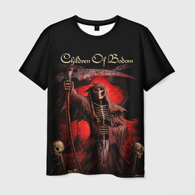 Мужская футболка 3D с принтом Children of Bodom в Санкт-Петербурге, 100% полиэфир | прямой крой, круглый вырез горловины, длина до линии бедер | children of bodom | алекси лайхо | группы | дети озера бодом | дэт метал | метал