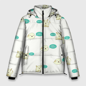 Мужская зимняя куртка 3D с принтом Чык-чырык в Тюмени, верх — 100% полиэстер; подкладка — 100% полиэстер; утеплитель — 100% полиэстер | длина ниже бедра, свободный силуэт Оверсайз. Есть воротник-стойка, отстегивающийся капюшон и ветрозащитная планка. 

Боковые карманы с листочкой на кнопках и внутренний карман на молнии. | голоса | животных | звуки | республики беларусь | чык чырык