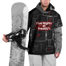 Накидка на куртку 3D с принтом Five Nights At Freddy в Новосибирске, 100% полиэстер |  | 5 ночей с фредди | five nights at freddys | fnaf | игра | игрок | книга | логотип | пиццерия | подарок | страшилка | схема | фнаф | фредди