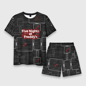 Мужской костюм с шортами 3D с принтом Five Nights At Freddy в Петрозаводске,  |  | 5 ночей с фредди | five nights at freddys | fnaf | игра | игрок | книга | логотип | пиццерия | подарок | страшилка | схема | фнаф | фредди