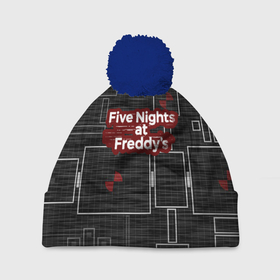 Шапка 3D c помпоном с принтом Five Nights At Freddy в Кировске, 100% полиэстер | универсальный размер, печать по всей поверхности изделия | 5 ночей с фредди | five nights at freddys | fnaf | игра | игрок | книга | логотип | пиццерия | подарок | страшилка | схема | фнаф | фредди