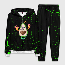 Мужской костюм 3D с принтом Авокадо в Петрозаводске, 100% полиэстер | Манжеты и пояс оформлены тканевой резинкой, двухслойный капюшон со шнурком для регулировки, карманы спереди | авокадо | веган | еда блогеров | мемы | минимализм | прикольные картинки | прикольные надписи | растение | смешное авокадо | фрукт