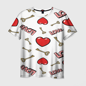 Мужская футболка 3D с принтом Valentines Day , 100% полиэфир | прямой крой, круглый вырез горловины, длина до линии бедер | 14 февраля | love | valentines day | день влюбленных | любовь | святой валентин
