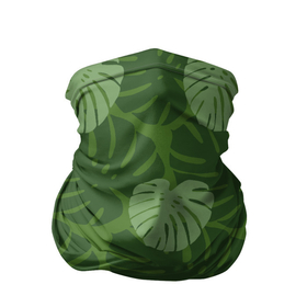 Бандана-труба 3D с принтом Лист в Тюмени, 100% полиэстер, ткань с особыми свойствами — Activecool | плотность 150‒180 г/м2; хорошо тянется, но сохраняет форму | лист | минимализм | монстера | растение | флора | хаки