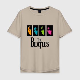 Мужская футболка хлопок Oversize с принтом Всемирный день The Beatles в Тюмени, 100% хлопок | свободный крой, круглый ворот, “спинка” длиннее передней части | abbey road | beatles day | cant buy me love | help | i want to hold your hand | let it bee | pop art | альбом | битлз | битломан | битлы | всемирный день | леннон | ливерпуль | ливерпульская четверка | маккартни | музыка | старр | харрисо