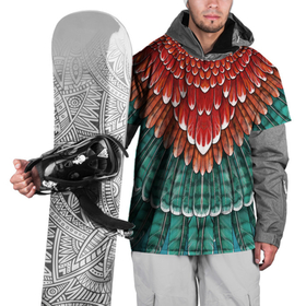 Накидка на куртку 3D с принтом Оперение зимородка (2) в Тюмени, 100% полиэстер |  | бирюзовый | друид | зелёный | зимородок | индеец | оперение | оранжевый | пернатый | перо | перья | природа | птица | рыжий | сон