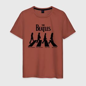 Мужская футболка хлопок с принтом The Beatles в Новосибирске, 100% хлопок | прямой крой, круглый вырез горловины, длина до линии бедер, слегка спущенное плечо. | Тематика изображения на принте: 1960 | 1970 | 60 | 70 | abbey | be | beatles | it | john | lennon | let | revolver | road | rock | submarine | the | yellow | yesterday | битлз | битлс | джон | джордж | леннон | маккартни | пол | ринго | рок | старр | харрисон