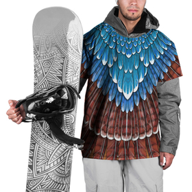 Накидка на куртку 3D с принтом оперение сойка (2) в Петрозаводске, 100% полиэстер |  | feathers | plumage | друид | индеец | коричневый | оперение | орёл | пернатый | перо | перья | природа | птица | синий | сойка | сон