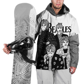 Накидка на куртку 3D с принтом THE BEATLES в Екатеринбурге, 100% полиэстер |  | the beatles | битлз | битлс | битлы | джон леннон | джордж харрисон | пол маккартни | ринго старр