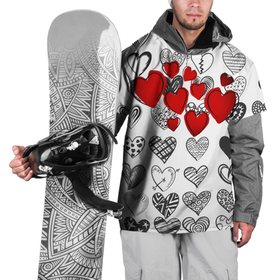 Накидка на куртку 3D с принтом Сердца в Санкт-Петербурге, 100% полиэстер |  | 14 февраля | hearts background | валентинов день | влюбленным | девушке | день святого валентина | жене | кардиологу | любимой | любимому | люблю | любовь | мужу | парню | сердца графика | сердца фон