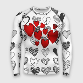Мужской рашгард 3D с принтом Сердца ,  |  | 14 февраля | hearts background | валентинов день | влюбленным | девушке | день святого валентина | жене | кардиологу | любимой | любимому | люблю | любовь | мужу | парню | сердца графика | сердца фон