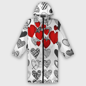 Дождевик унисекс 3D с принтом Сердца в городе Новоалтайск,  |  | 14 февраля | hearts background | валентинов день | влюбленным | девушке | день святого валентина | жене | кардиологу | любимой | любимому | люблю | любовь | мужу | парню | сердца графика | сердца фон