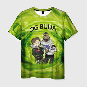 Мужская футболка 3D с принтом Репер - OG Buda в Кировске, 100% полиэфир | прямой крой, круглый вырез горловины, длина до линии бедер | lil melon | og buda | seemee. | оджи буда | репер | рэп исполнитель | федук