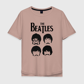 Мужская футболка хлопок Oversize с принтом The Beatles Liverpool Four в Тюмени, 100% хлопок | свободный крой, круглый ворот, “спинка” длиннее передней части | fab four | liverpool four | the beatles | битлз | битлы | джон леннон | джордж харрисон | ливерпульская четверка | пол маккартни | ринго старр