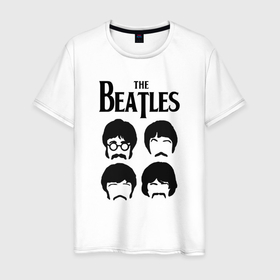 Мужская футболка хлопок с принтом The Beatles Liverpool Four в Санкт-Петербурге, 100% хлопок | прямой крой, круглый вырез горловины, длина до линии бедер, слегка спущенное плечо. | fab four | liverpool four | the beatles | битлз | битлы | джон леннон | джордж харрисон | ливерпульская четверка | пол маккартни | ринго старр