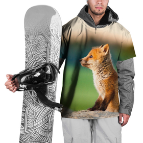 Накидка на куртку 3D с принтом Лиса в Тюмени, 100% полиэстер |  | fox | foxy | животное | звери | лиса | лисенок | лисичка | милая | рыжая | фокс