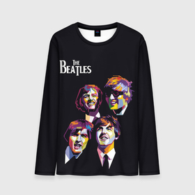 Мужской лонгслив 3D с принтом The Beatles , 100% полиэстер | длинные рукава, круглый вырез горловины, полуприлегающий силуэт | the beatles | великобритания | джон леннон | классика | легенды | музыка | пол маккартни | рок | рок группа