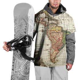 Накидка на куртку 3D с принтом ВИНТАЖНАЯ КАРТА , 100% полиэстер |  | america | geografic | map | tegunvteg | travel | америка | винтаж | география | долгота | карта | колумб | материк | океан | путешествия | суша | широта