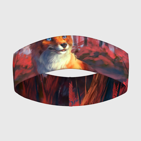 Повязка на голову 3D с принтом Рыжая лиса в Новосибирске,  |  | fox | foxy | животное | звери | лиса | лисенок | лисичка | милая | рыжая | фокс