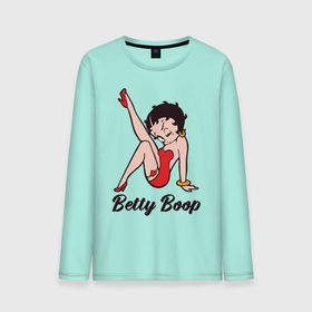 Мужской лонгслив хлопок с принтом Betty Boop в Тюмени, 100% хлопок |  | betty boop | любовь