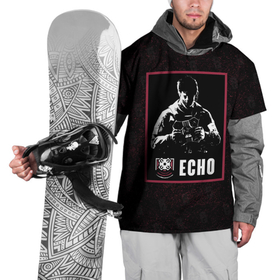 Накидка на куртку 3D с принтом Echo в Курске, 100% полиэстер |  | echo | r6s | rainbow six siege | оперативник | персонаж | эхо