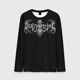 Мужской лонгслив 3D с принтом Deathmetal , 100% полиэстер | длинные рукава, круглый вырез горловины, полуприлегающий силуэт | Тематика изображения на принте: deathcore | deathmetal | metal | rock | teribal | дэткор | дэтметал | рок