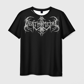 Мужская футболка 3D с принтом Deathmetal в Петрозаводске, 100% полиэфир | прямой крой, круглый вырез горловины, длина до линии бедер | deathcore | deathmetal | metal | rock | teribal | дэткор | дэтметал | рок