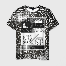 Мужская футболка 3D с принтом Обещанный Неверленд в Кировске, 100% полиэфир | прямой крой, круглый вырез горловины, длина до линии бедер | аниме | обещанный неверленд | страна грез | цифры