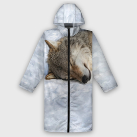 Дождевик унисекс 3D с принтом Спящий Волк в городе Новоалтайск,  |  | animals | wolf | волк | волки | животные | звери | зверь | одиночество | одиночка | пёс | собака | спящий волк