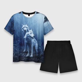 Мужской костюм с шортами 3D с принтом Волки в Кировске,  |  | animals | wolf | волк | волки | животные | звери | зверь | луна | одиночество | одиночка | пёс | собака