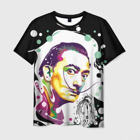 Мужская футболка 3D с принтом Сальвадор Дали в Кировске, 100% полиэфир | прямой крой, круглый вырез горловины, длина до линии бедер | график | живописец | писатель | сюрреализм | фантазия | художник