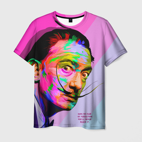 Мужская футболка 3D с принтом Сальвадор Дали в Кировске, 100% полиэфир | прямой крой, круглый вырез горловины, длина до линии бедер | график | живописец | писатель | сюрреализм | фантазия | художник