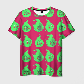 Мужская футболка 3D с принтом Моб Психо 100 в Тюмени, 100% полиэфир | прямой крой, круглый вырез горловины, длина до линии бедер | anime | mob psycho 100 | аниме | анимэ | артатака | моб | моб психо 100 | сигэо кагэяма | цубоми | шигео