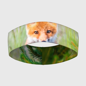 Повязка на голову 3D с принтом Лисичка в Курске,  |  | fox | foxy | животное | звери | лиса | лисенок | лисичка | милая | рыжая | фокс