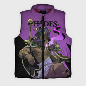 Мужской жилет утепленный 3D с принтом Hades  Дионис ,  |  | hades | бог | босс | виноград | дионис | игра | компьютерная | лого | логотип | мифология | подарок | половина | фиолетовый | хейдc | хэйдс | черный