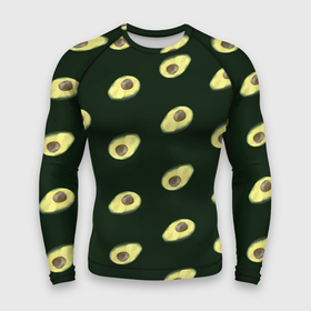 Мужской рашгард 3D с принтом Авокадо в Курске,  |  | low poly avocado | авокадо | авокадо с косточкой | растение | фрукт