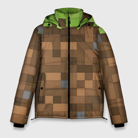 Мужская зимняя куртка 3D с принтом Minecraft камуфляж в Новосибирске, верх — 100% полиэстер; подкладка — 100% полиэстер; утеплитель — 100% полиэстер | длина ниже бедра, свободный силуэт Оверсайз. Есть воротник-стойка, отстегивающийся капюшон и ветрозащитная планка. 

Боковые карманы с листочкой на кнопках и внутренний карман на молнии. | minecraft | камуфляж | майнкрафт | майнкрафта | майнкрафтер | майнкрафтеры | майнкрафтонли | майнкрафтпе