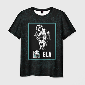 Мужская футболка 3D с принтом Ela в Тюмени, 100% полиэфир | прямой крой, круглый вырез горловины, длина до линии бедер | Тематика изображения на принте: ela | r6s | rainbow six siege | оперативник | персонаж | эла