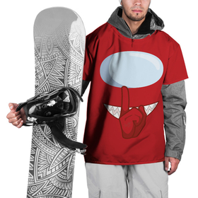 Накидка на куртку 3D с принтом AMONG US RED IMPOSTOR в Санкт-Петербурге, 100% полиэстер |  | Тематика изображения на принте: астронавт | красный | мем | самозванец | трендовый | эмонг ас | яркий