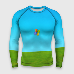 Мужской рашгард 3D с принтом Windows XP ,  |  | win | windows | xp | вин | икспи | хп