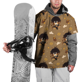 Накидка на куртку 3D с принтом Чиби Чжун Ли , 100% полиэстер |  | Тематика изображения на принте: аниме | аниме парень | арт | рисунок | чжун ли | чиби | чибик | чибики