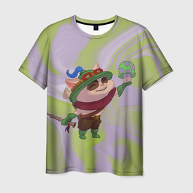 Мужская футболка 3D с принтом Тимо , 100% полиэфир | прямой крой, круглый вырез горловины, длина до линии бедер | league of legends | moba | гриб | игра | скаут