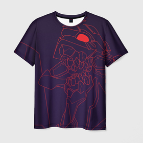 Мужская футболка 3D с принтом Евангилион в Белгороде, 100% полиэфир | прямой крой, круглый вырез горловины, длина до линии бедер | anime | eva | evangelion | nerv | аниме | анимэ | ева | евангилион | нерв | роботы | рэй | синдзи | япония