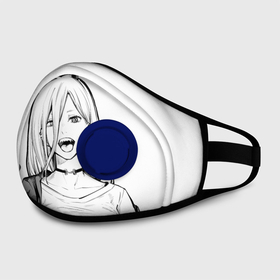 Маска из неопрена с принтом Black and White Anime в Новосибирске, неопрен 100% | Форма огибающая нос. Резинки для ушей с дополнительной резинкой на затылке. Клапан для выдоха для активного дыхания при занятиях спортом. Эластичный материал маски и окантовки для лучшего растяжения и прилегания маски.  | Тематика изображения на принте: anime | chainsaw man | denji | makima | manga | power | аниме | бим | денджи | дьявол бесконечности | кишибэ | летучая мышь | манга | пауэр | хаякава аки | химено | человек бензопила