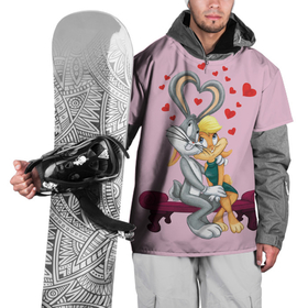 Накидка на куртку 3D с принтом Looney Tunes в Новосибирске, 100% полиэстер |  | Тематика изображения на принте: 14 февраля | looney tunes | vdkimel | warner bros | день святого валентина
