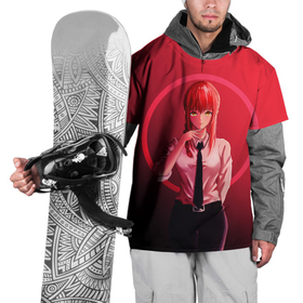Накидка на куртку 3D с принтом Макима на красном фоне , 100% полиэстер |  | anime | chainsaw man | denji | makima | manga | power | аниме | бим | денджи | дьявол бесконечности | кишибэ | летучая мышь | манга | пауэр | хаякава аки | химено | человек бензопила